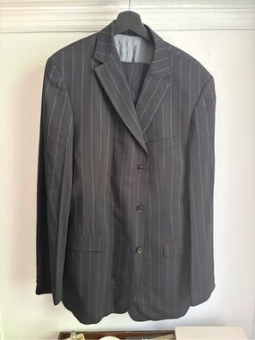 Hugo Boss Black Pinstripe Single-Breasted Suit Jacket